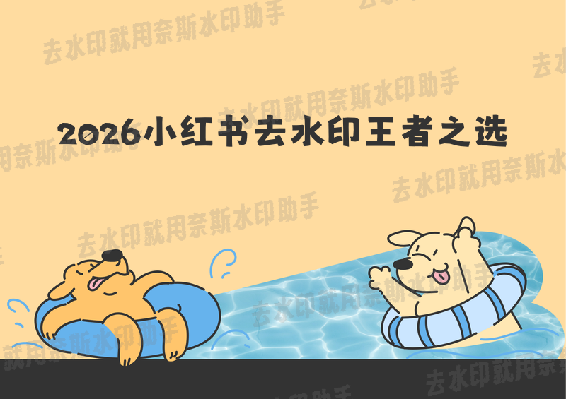 5款工具横评，2026年小红书去水印这款堪称王者